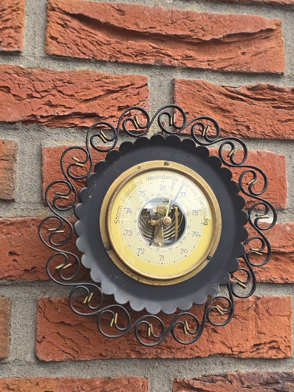 Vintage antieke 60S SB Shortland barometer uit Engeland €20, Ophalen of Verzenden, Zo goed als nieuw, Barometer