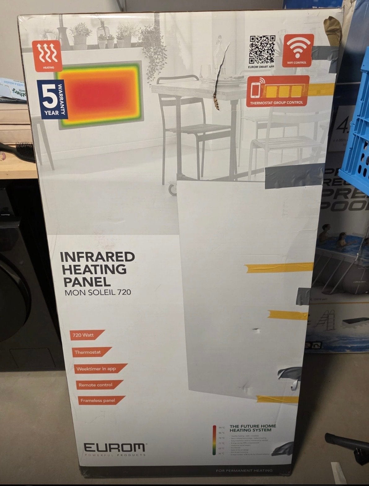 Nieuw Eurom Mon Soleil 720 Infrarood Wandpaneel 720W, Ophalen, Nieuw, 500 tot 800 watt, Overige typen