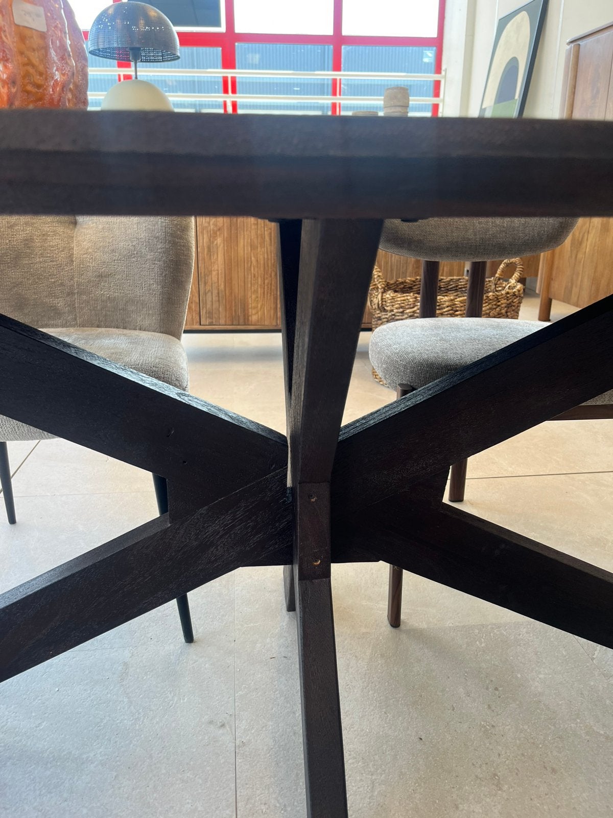 Magazijn leegverkoop eettafel deens ovaal mangohout matrix, Hout, Nieuw, Ophalen of Verzenden, Info@wkhome.nl