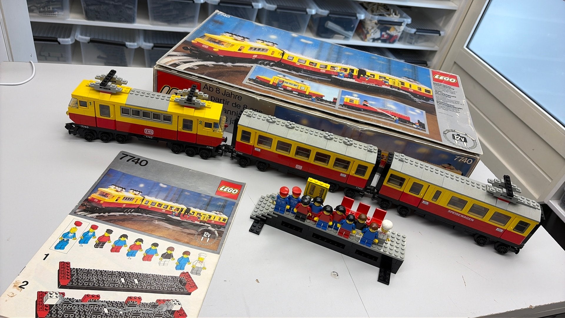 SB3002 Lego trein 12v 7740 compleet + doos+ boekje., Ophalen of Verzenden, Zo goed als nieuw