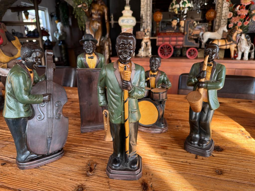 Groot Jazz Orkest Beelden Set - Vintage Muzikanten Beelden, Ophalen