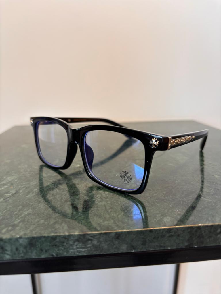 Chrome Hearts bril zwart/zilver met blauw licht filter, Sieraden, Tassen en Uiterlijk, Zonnebrillen en Brillen | Dames, Overige merken