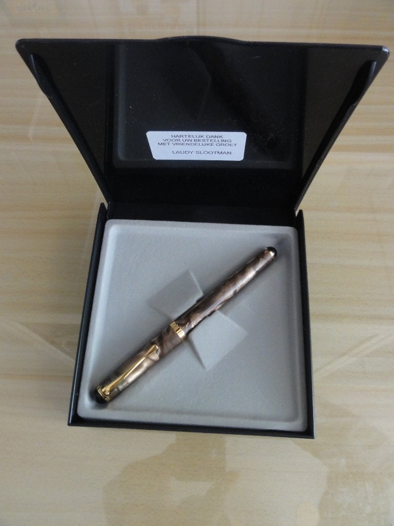 BALPEN IN MARMERHARSKLEUR, Overige merken, Balpen, Met doosje, Ophalen of Verzenden