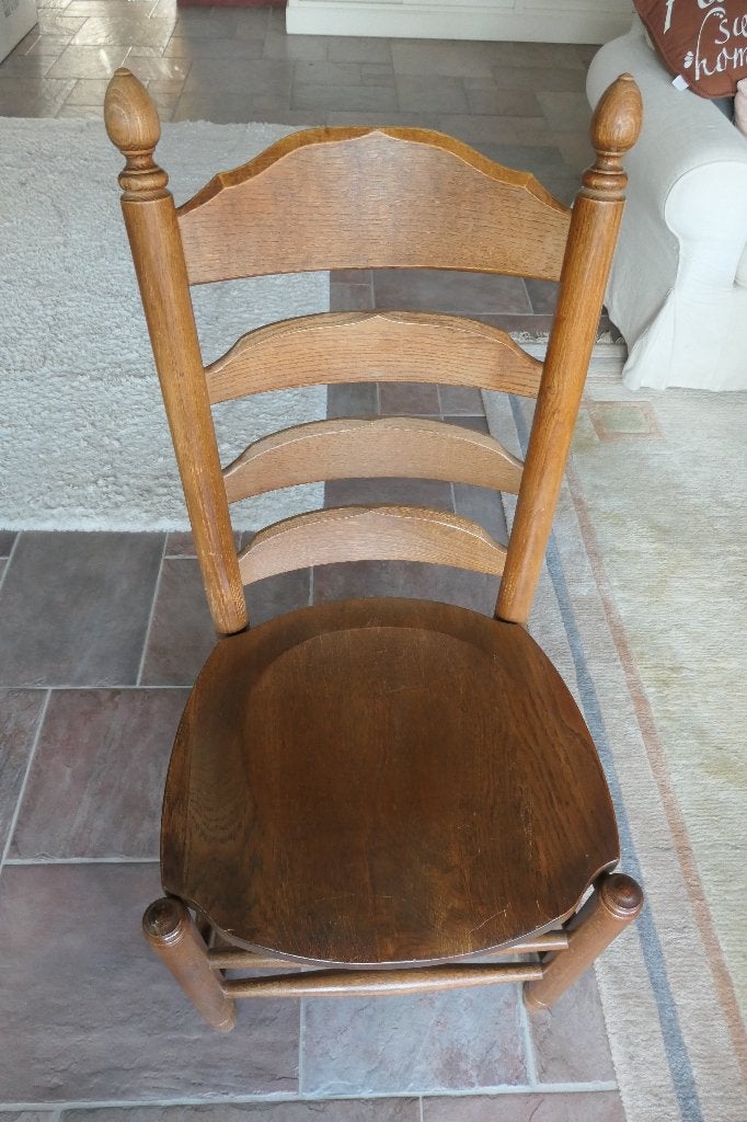 Houten Eetkamerstoelen, Huis en Inrichting, Stoelen, Ophalen, Gebruikt, Twee, Overige kleuren