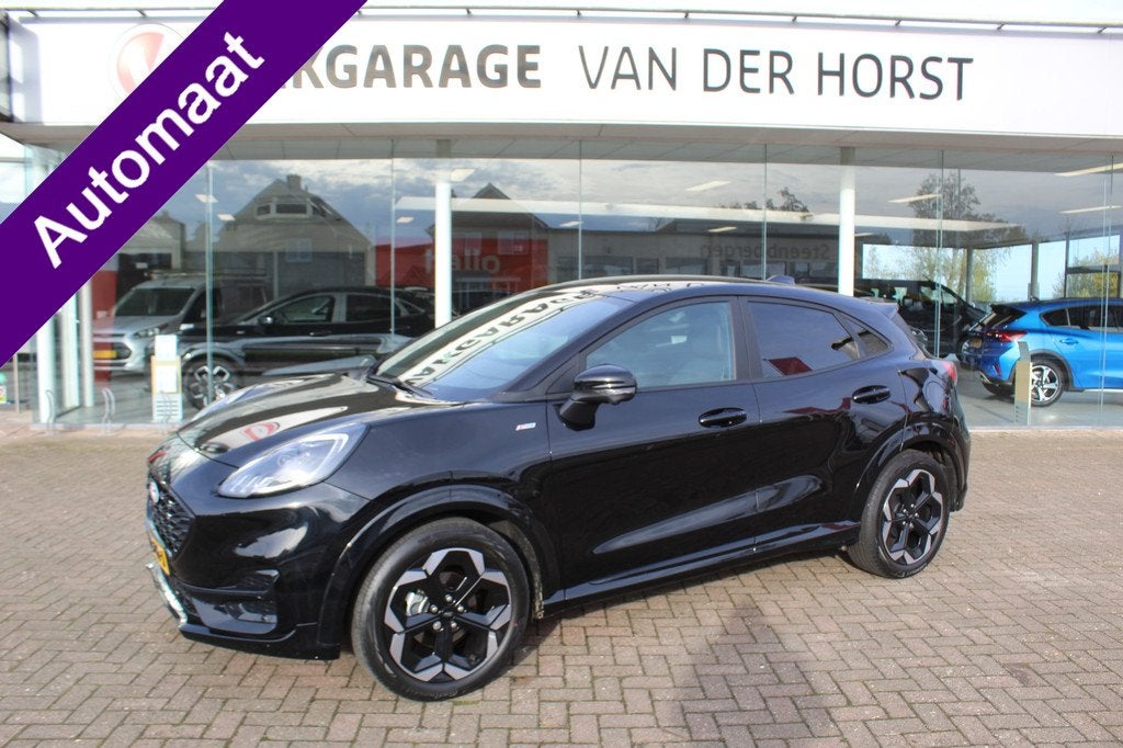 Ford Puma 1.0-155pk EcoBoost Mild-Hybrid ST-Line X AUTOMAAT., Auto's, Ford, 12 maanden, Automatische klimaatregeling, Zwart, Bedrijf