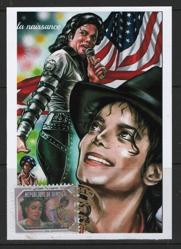 V14) postkaart MICHAEL JACKSON, Postzegels en Munten, Verzenden, Gestempeld, Noord-Amerika