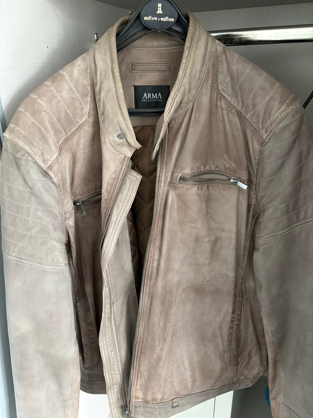 ARMA Collection Leren Jas Heren - Beige/Bruin, Ophalen, Gedragen, Overige maten, Beige