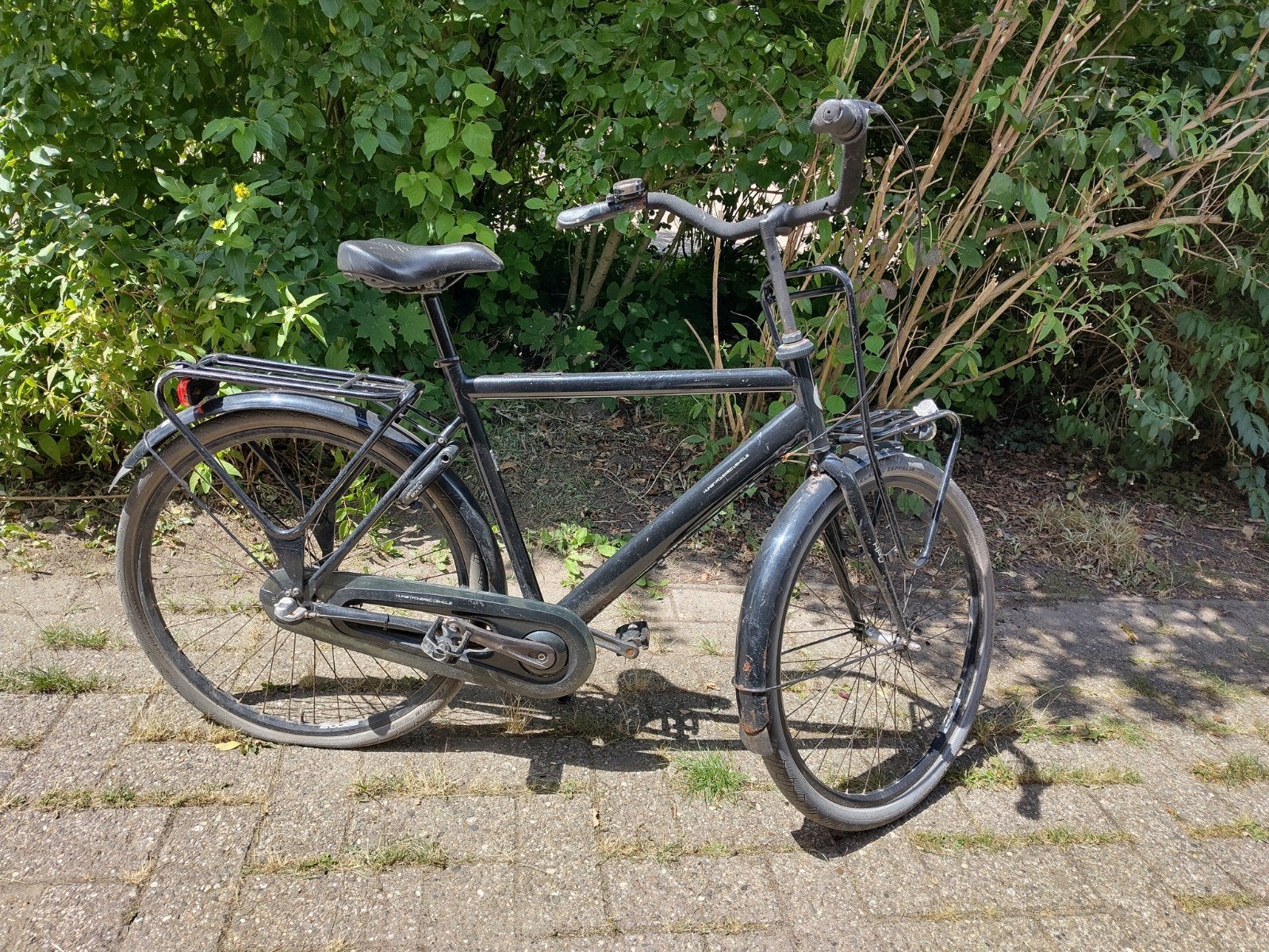 Opknapper - Cortina fiets met voordrager en bagagedrager, Fietsen en Brommers, Fietsen | Heren | Herenfietsen, Terugtraprem, Gebruikt