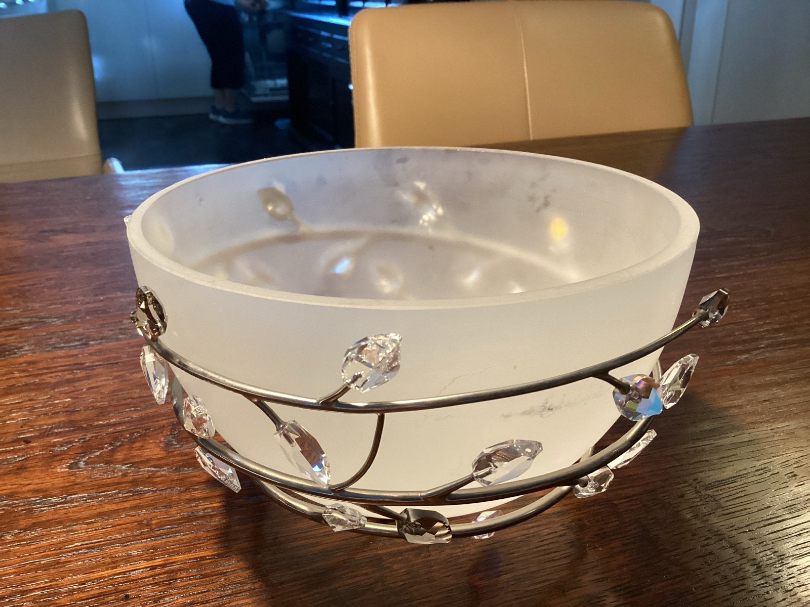 Swarovski Schaaltje - Elegant en Glanzend, Schaal, Rond, Ophalen of Verzenden, Glas