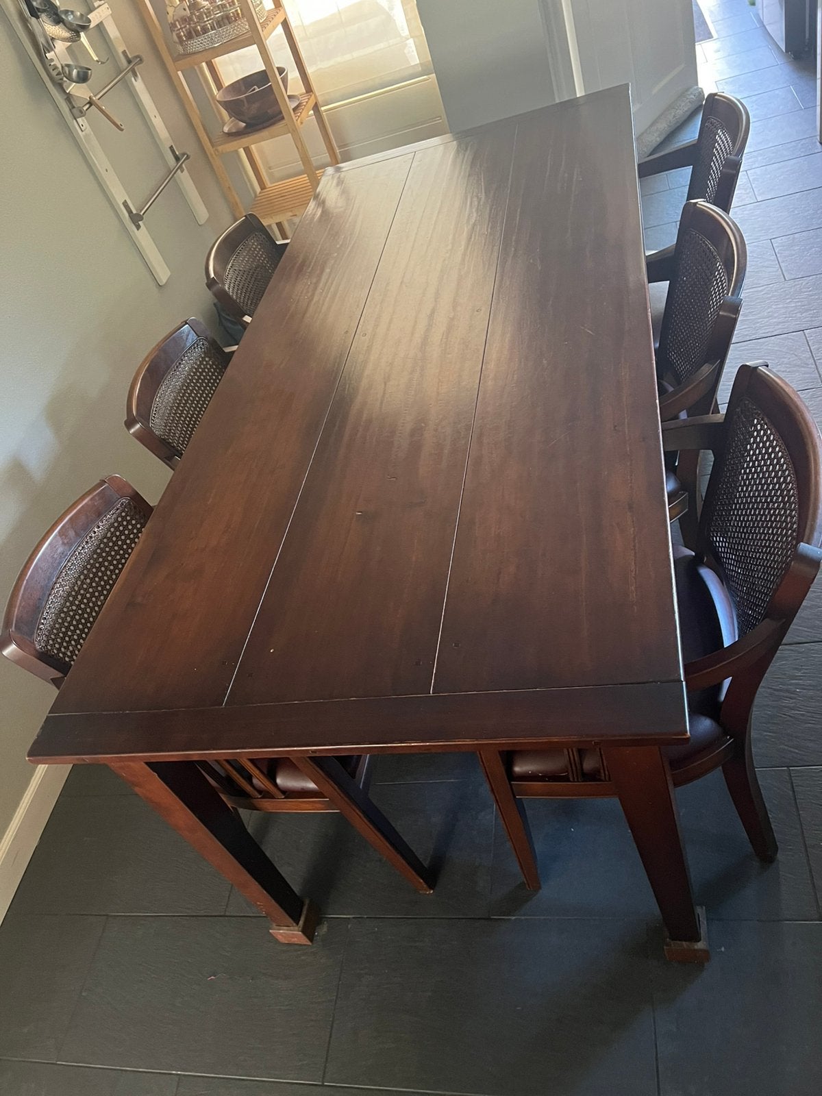 Kersenhouten tafel, Ophalen, Gebruikt, 100 tot 150 cm, Modern klassiek