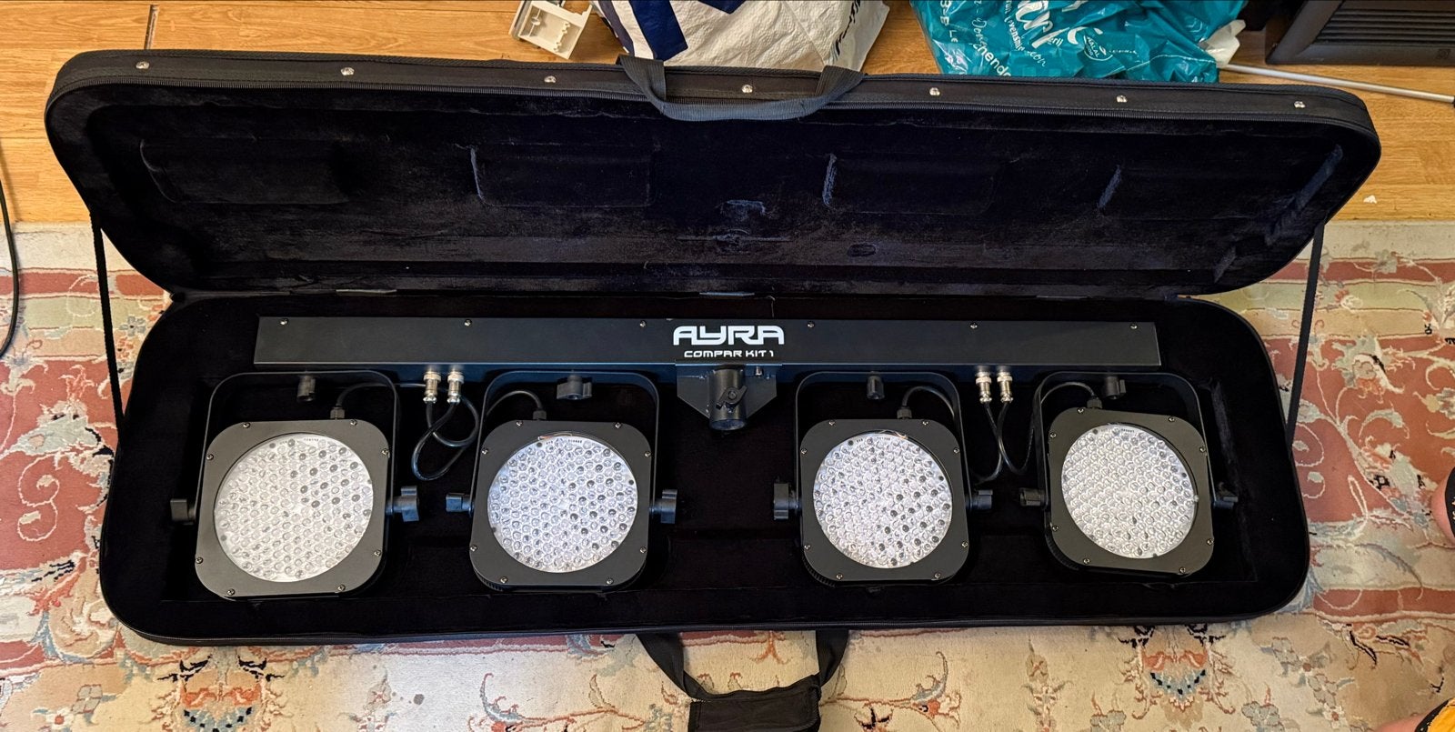 2x Ayra Compar Kit 1 LED Lichtset met voetcontroller, Ophalen of Verzenden, Zo goed als nieuw, Licht, Geluidgestuurd