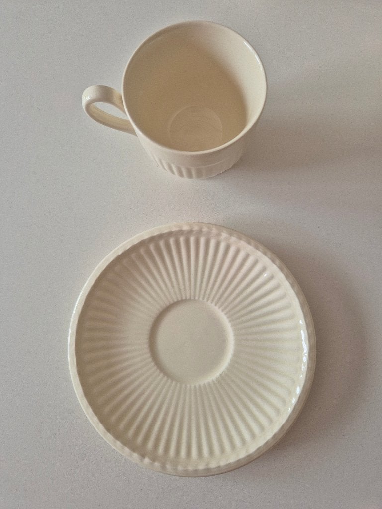 Wedgwood Edme origineel mokkakopje + schotel set 3 stuks, Overige typen, Vintage, Ophalen of Verzenden, Zo goed als nieuw