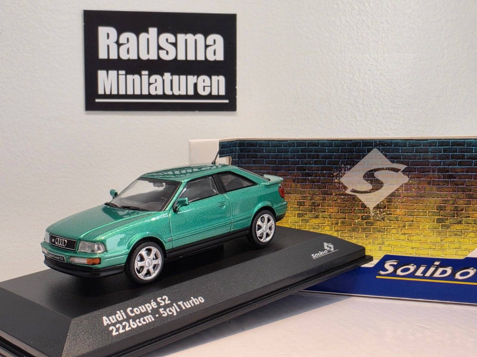 Audi Coupe S2 - Groen metallic - 1:43 Solido, Auto, Solido, Nieuw, Ophalen of Verzenden
