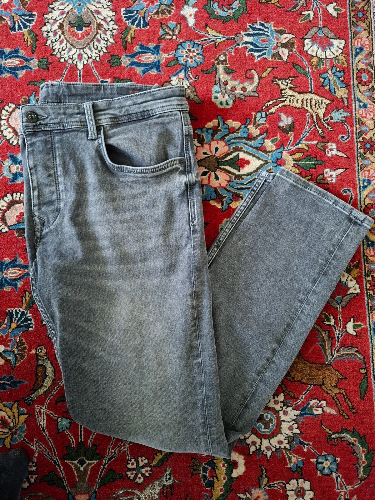 Hallinger | Grijze jeans | W34 L32, Kleding | Heren, Hallinger, Ophalen of Verzenden, Zo goed als nieuw, W33 - W34 (confectie 48/50)