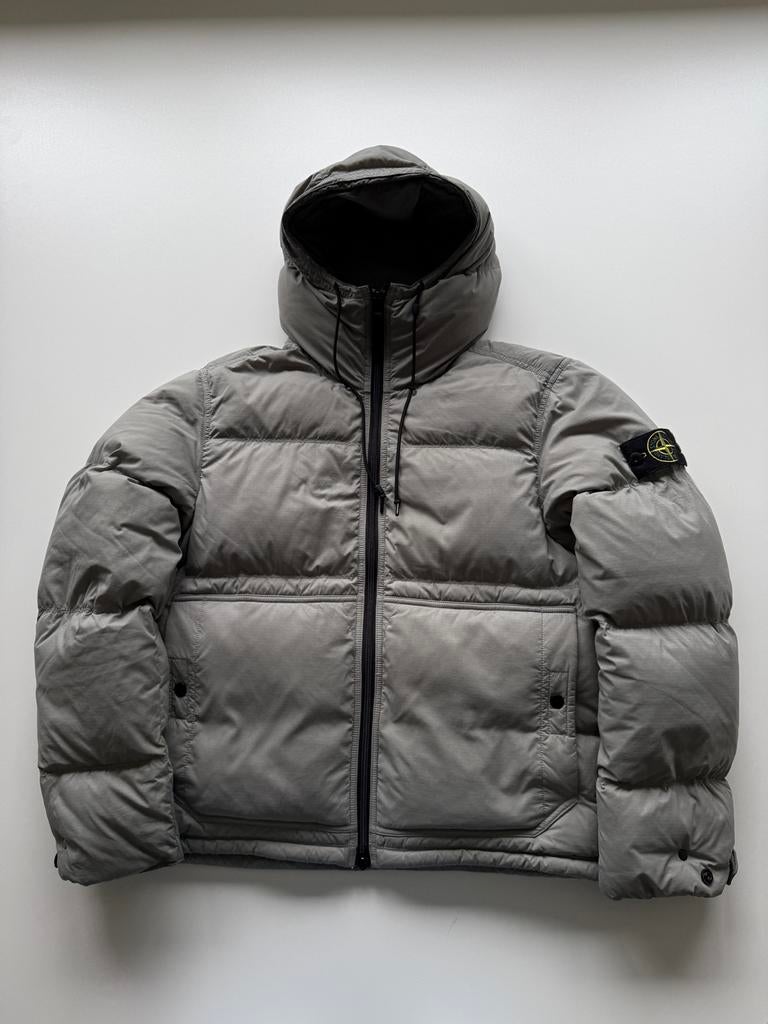 Stone Island Matt Ripstop Jas M, Ophalen of Verzenden, Gedragen, Maat 48/50 (M), Grijs