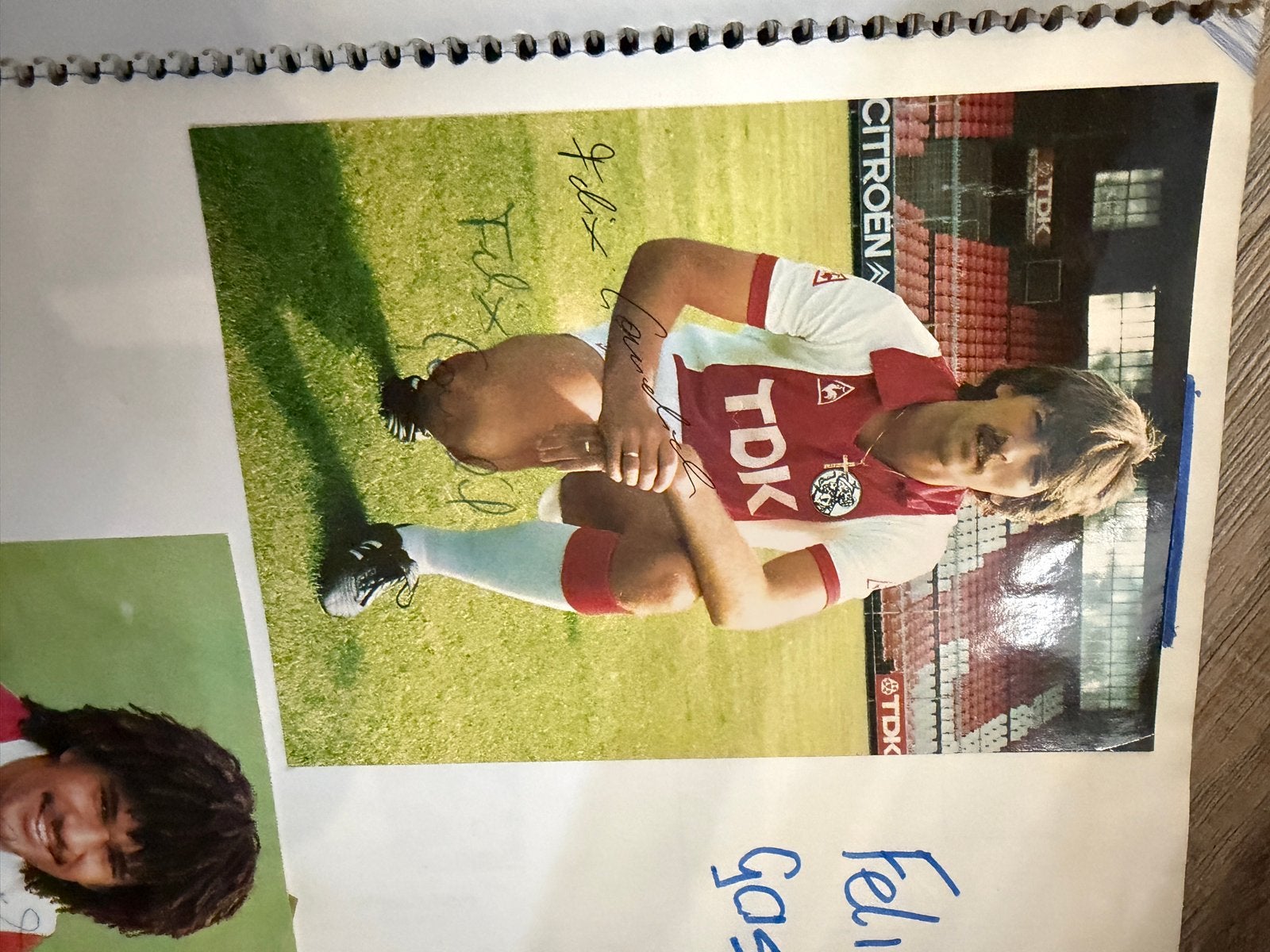 Gesigneerde foto Felix Gasselich (Ajax), Ophalen of Verzenden, Gebruikt, Ajax, Poster, Plaatje of Sticker