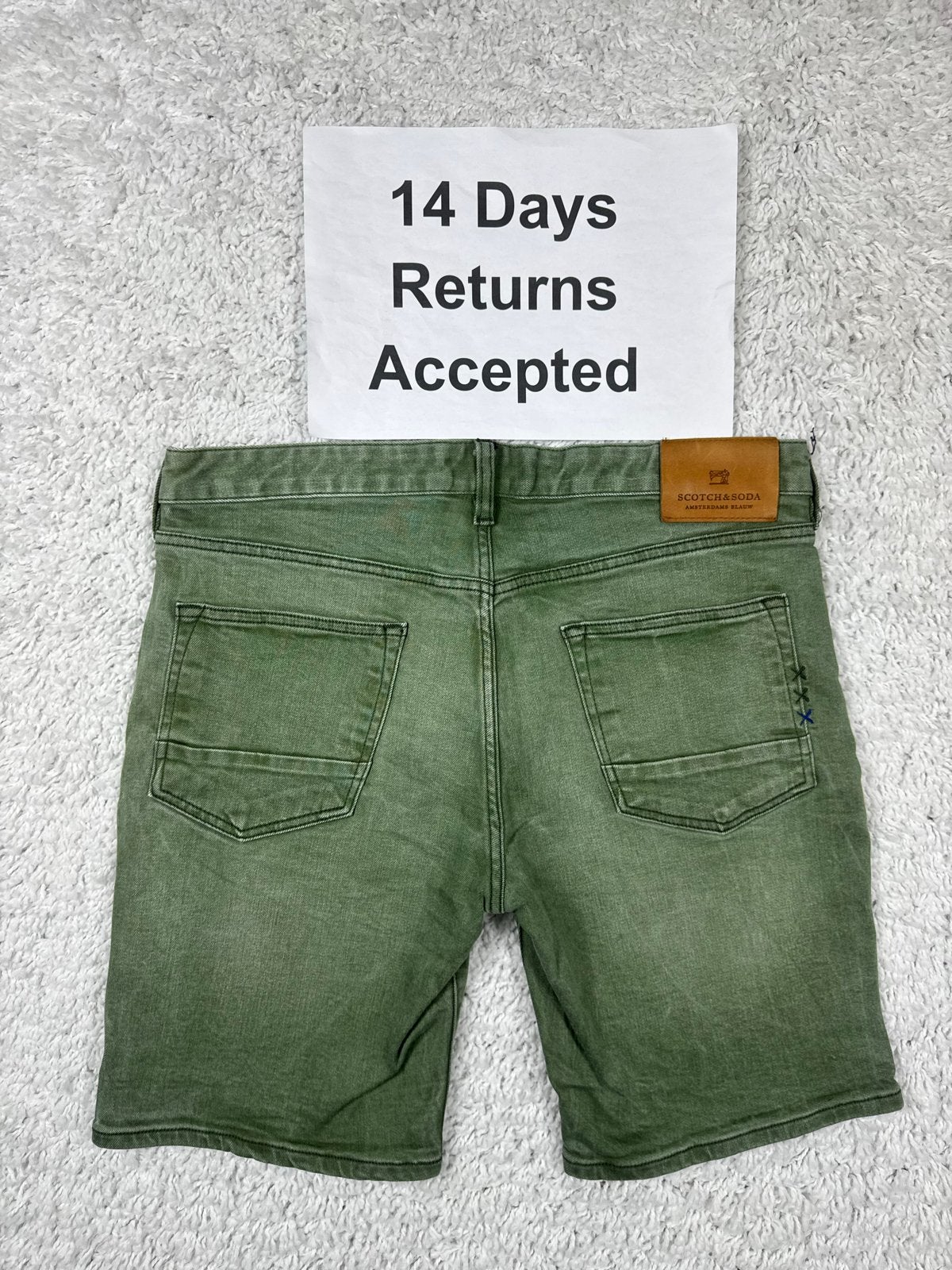 Scotch & Soda Ralston Regular Slim Jean Short Groen W34 2886, Overige kleuren, Verzenden, H, H