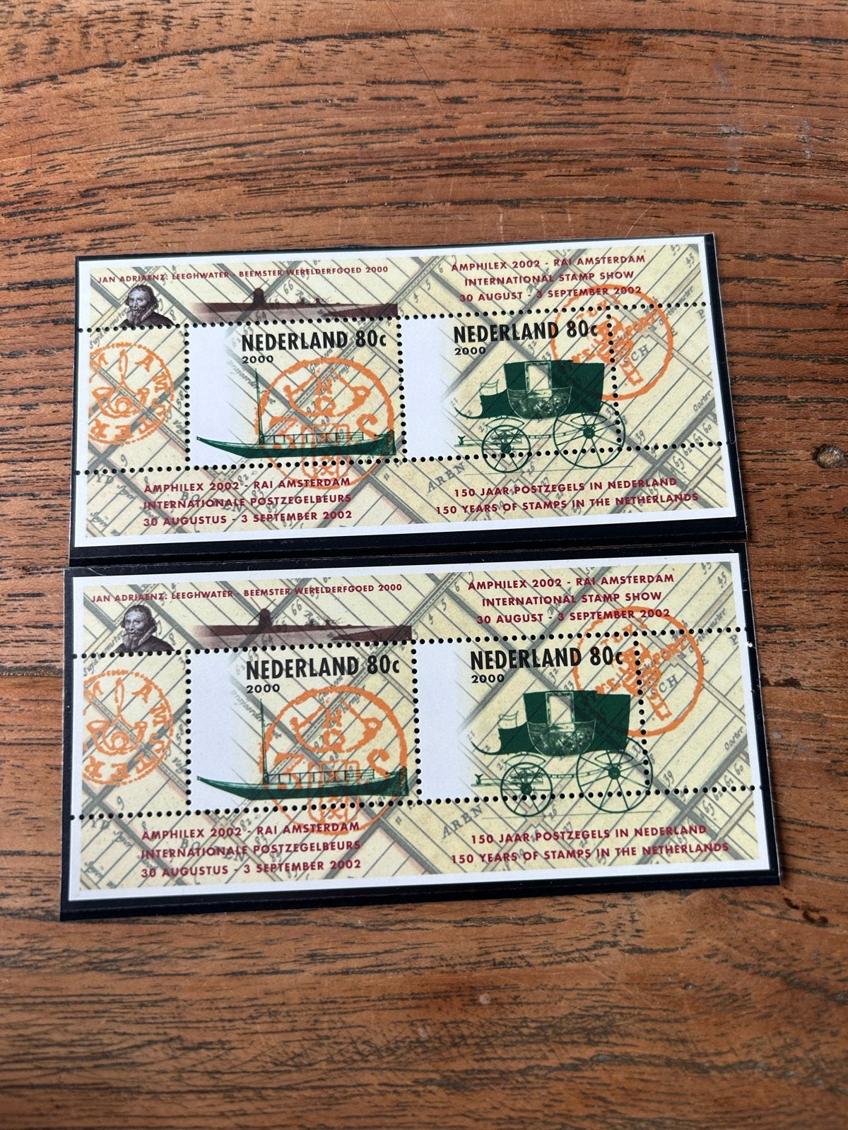 Nederland 80c postzegels Amphilex 2002, Verzenden, Na 1940, Postfris