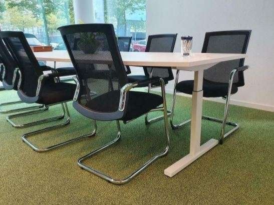 Nieuwe prachtige vergaderstoel, hoge rug, gaas bespannen, VST, Zwart, Ophalen of Verzenden, Industriestraat 5