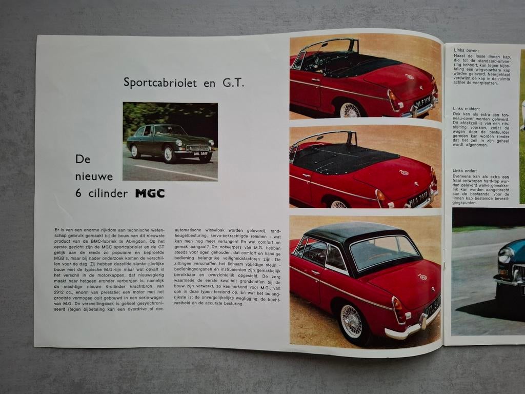 MG C Sport en G.T. brochure - 1969, Ophalen of Verzenden, Gelezen, Overige merken