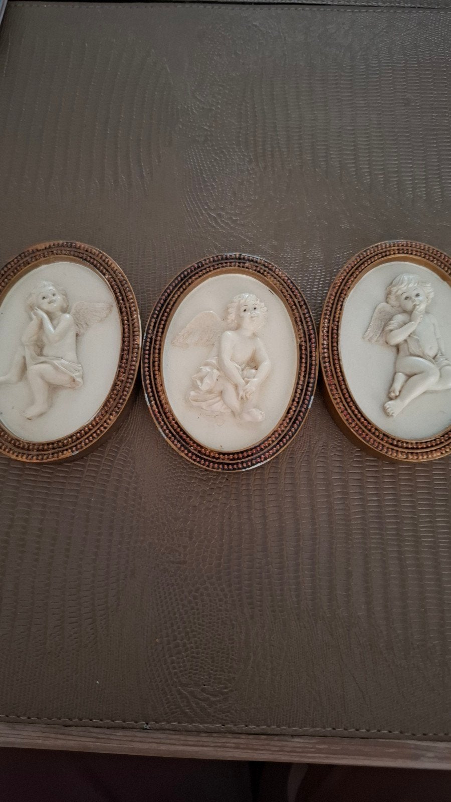 3 schilderijtjes met een  engel., Ophalen of Verzenden, Minder dan 50 cm, Schilderij