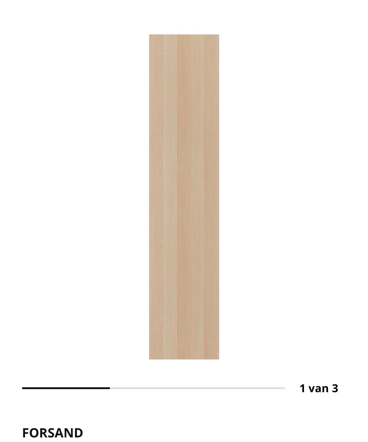 4 Forsand eikenpatroon ikea paxdeuren met scharnieren 50x229, Ophalen, Minder dan 80 cm, 215 cm of meer, Binnendeur