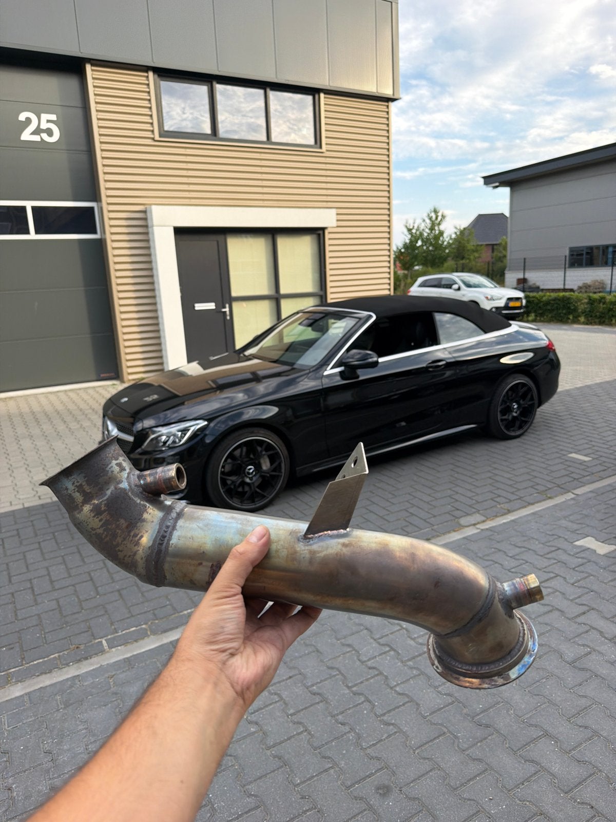 Downpipe Mercedes W205 C250 - Verbeterde Prestaties, Auto-onderdelen, Uitlaatsystemen, Mercedes-Benz, Gebruikt, Ophalen