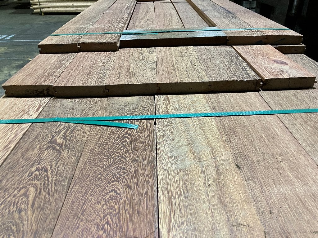 Hardhouten Planken vlonderplanken Sucupira Vermelho 32x135m, Ophalen, Planken, Nieuw, Hardhout