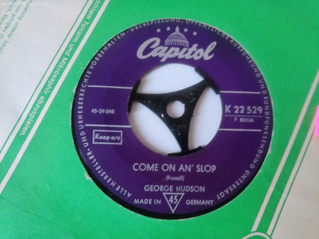 George Hudson - Come on and Slop / Do the limbo, Originele persing, 7 inch, Single, Ophalen of Verzenden
