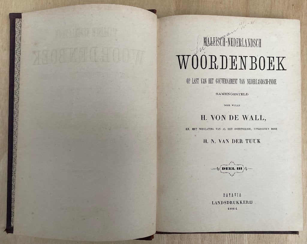 Maleisch-Nederlandsch woordenboek, antiek 1884, Boeken, Ophalen, Gelezen, Overige uitgevers