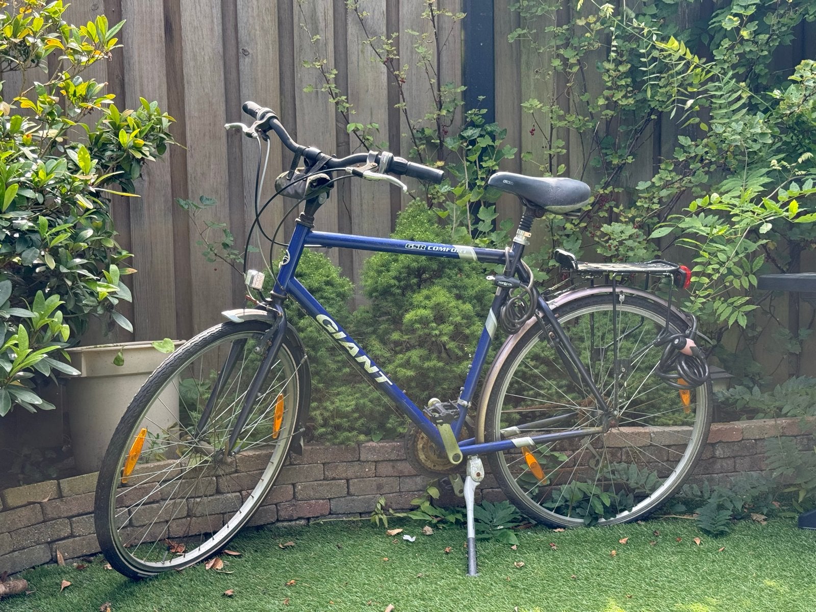 Giant Tourer fiets - Blauw, gebruikt, Fietsen en Brommers, Fietsen | Heren | Herenfietsen, Ophalen, Gebruikt, Velgrem, Versnellingen