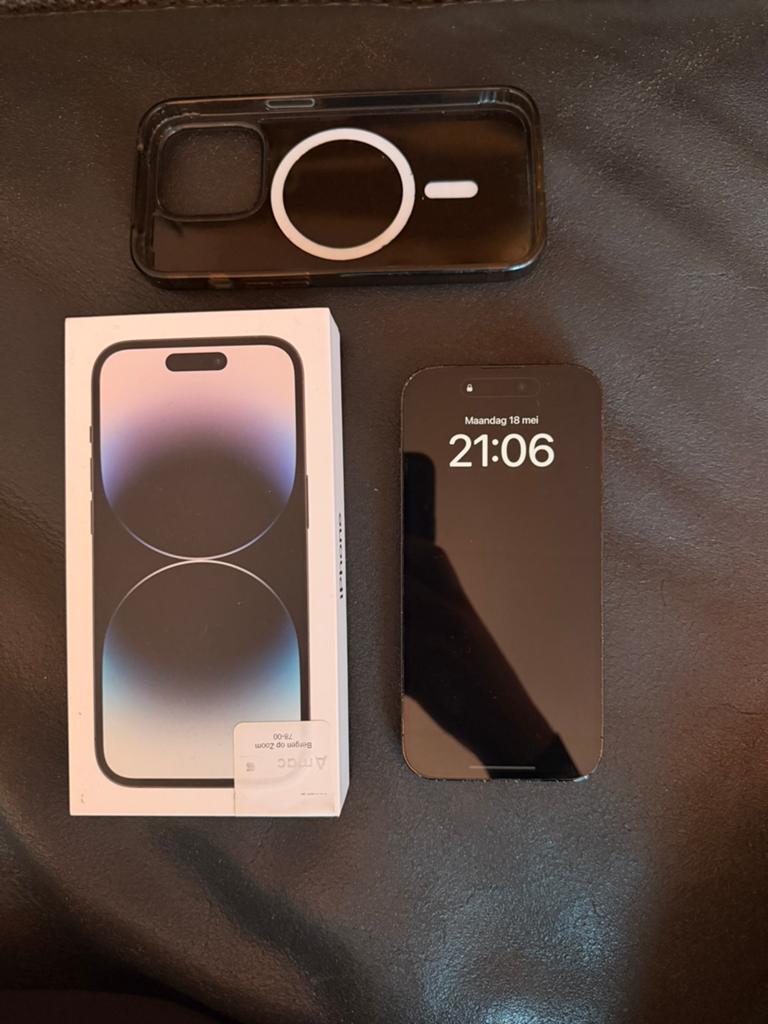 Iphone 14 pro 256GB 100% batterij, 256 GB, IPhone 14 Pro, Zwart, Ophalen of Verzenden