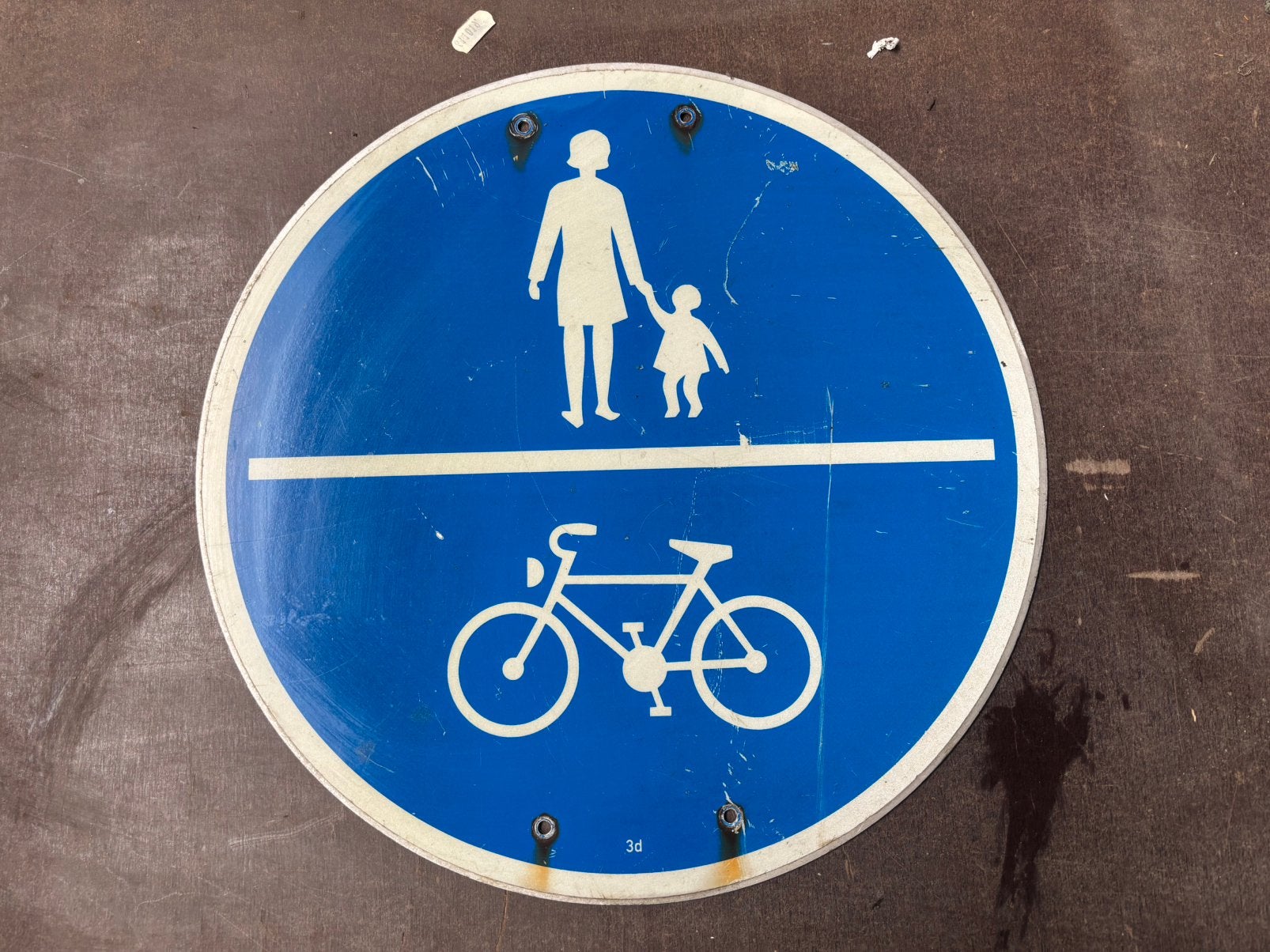 Leuk oud verkeersbordje 40 cm, Verzamelen, Merken en Reclamevoorwerpen, Ophalen of Verzenden, Zo goed als nieuw, Reclamebord