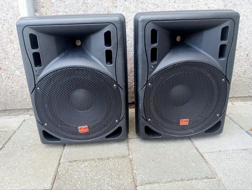 Setje solton actieve speakers 500 watt 250nrms 12 inch, Audio, Tv en Foto, Luidsprekers, Ophalen, 120 watt of meer, Overige typen