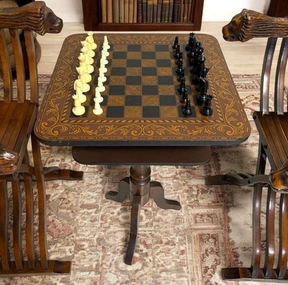 Antiek chess set, Ophalen