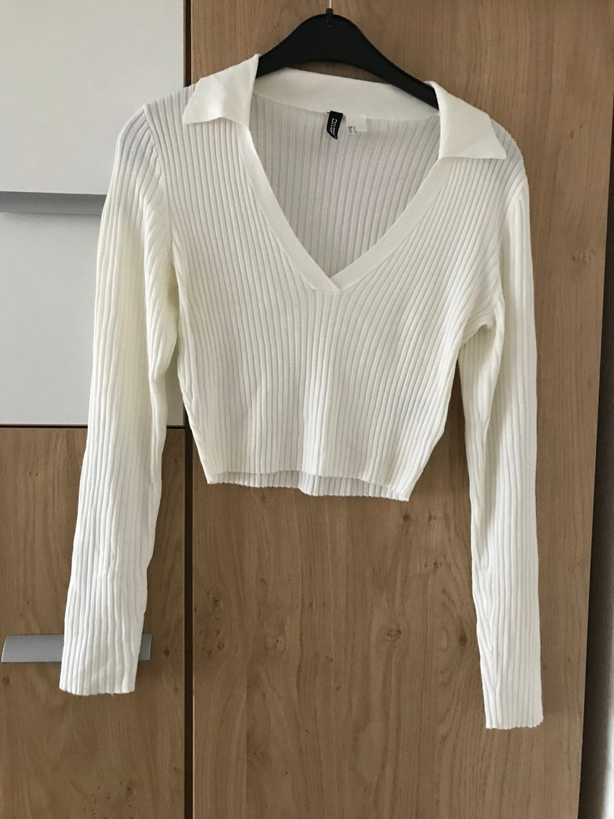 Meisjes crop shirt maat S, Beige, Ophalen of Verzenden, Zo goed als nieuw, Lange mouw