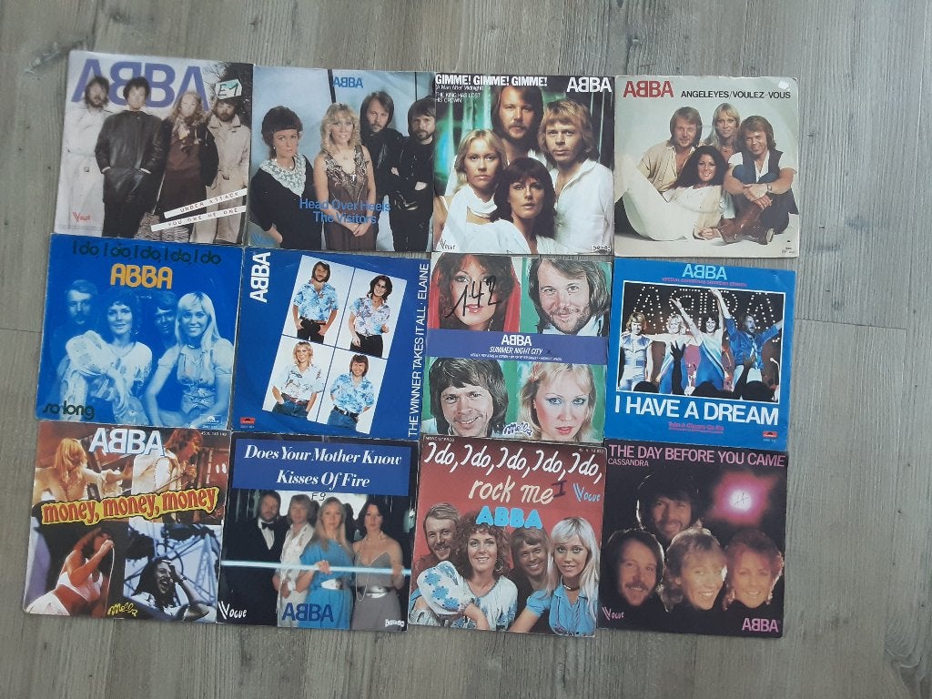 12 singels Abba, Cd's en Dvd's, Vinyl | Pop, Ophalen of Verzenden, Gebruikt, Pop