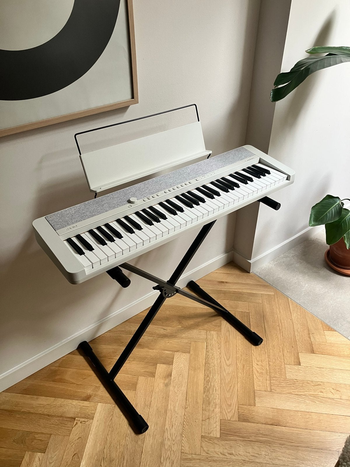 Casiotone CT-S1 keyboard - Wit (incl. standaard), Ophalen, Casio, 61 toetsen, Zo goed als nieuw