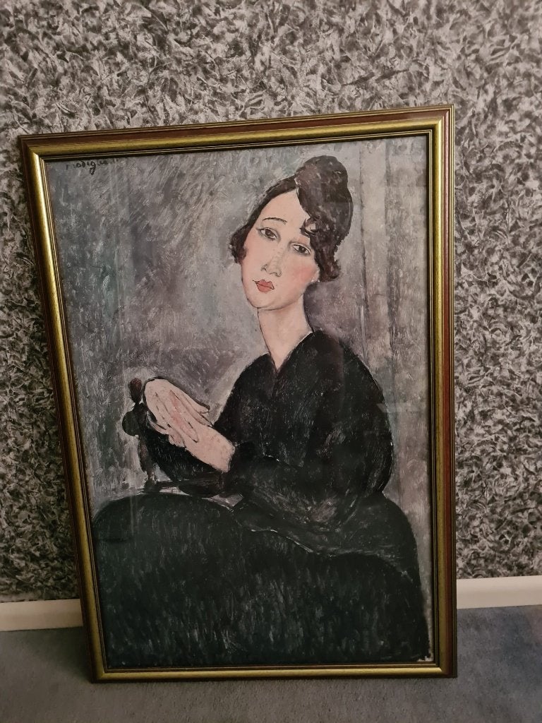 Modigliani, Ophalen, Papier/karton, Print, Portret