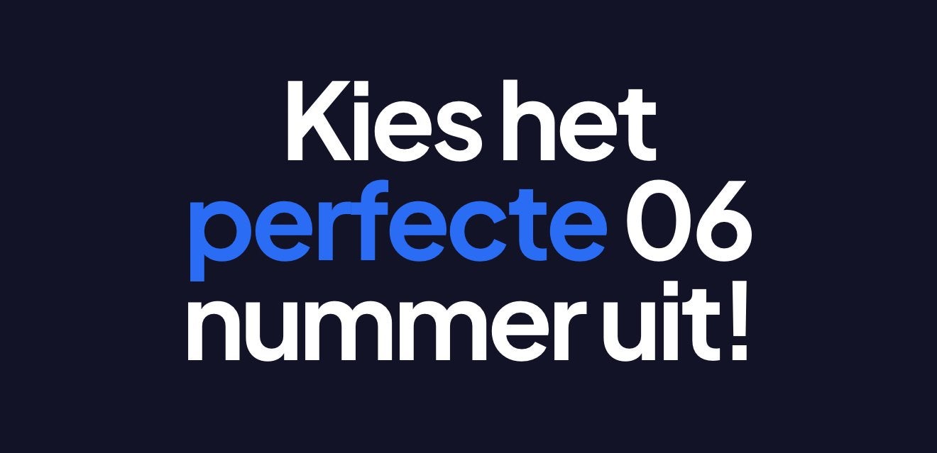 Kies het perfecte 06 nummer uit! Koop06-•nl, Telecommunicatie, Prepaidkaarten en Simkaarten, Ophalen of Verzenden, Nieuw, Overige providers