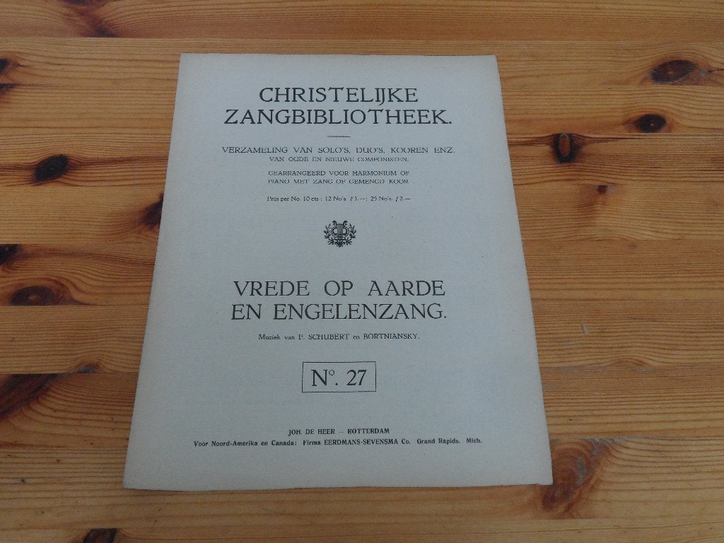 Vrede op aarde en engelenzang - schubert / bortniansky, Piano, Gebruikt, Klassiek, Ophalen of Verzenden