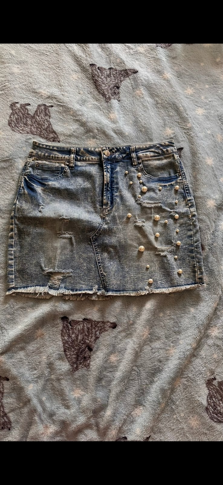 Y2K Vintage Jeans Rok - Tinseltown Maat 11, Maat 38/40 (M), Blauw, Ophalen of Verzenden, Gedragen