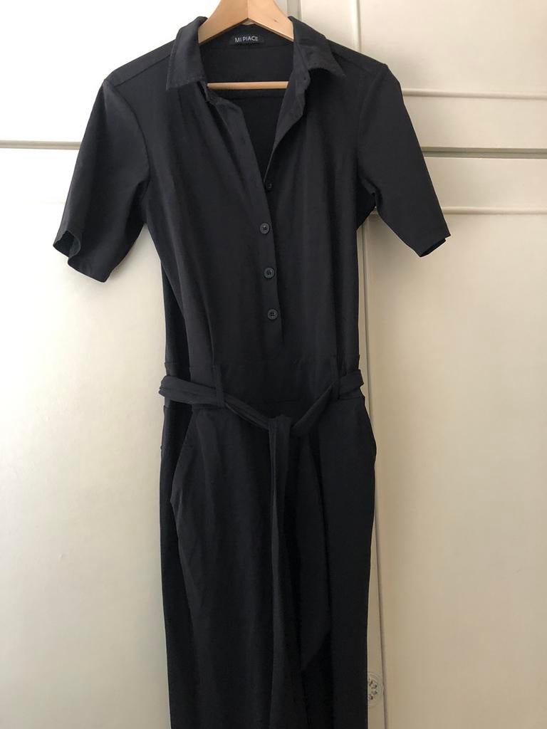 Mi piace jumpsuit travelstof m, Kleding | Dames, Jumpsuits, Verzenden, Zo goed als nieuw, Maat 38/40 (M), Zwart