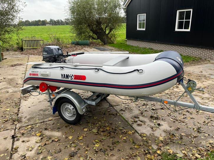 Rubberboot met 15pk yamaha outboard, Ophalen, Zo goed als nieuw, Benzine, Overige materialen