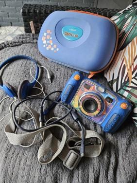 VTech KidiZoom Duo DX Kindercamera 10-in-1, kleur blauw...., Ophalen of Verzenden, Zo goed als nieuw, Elektronica, Met licht