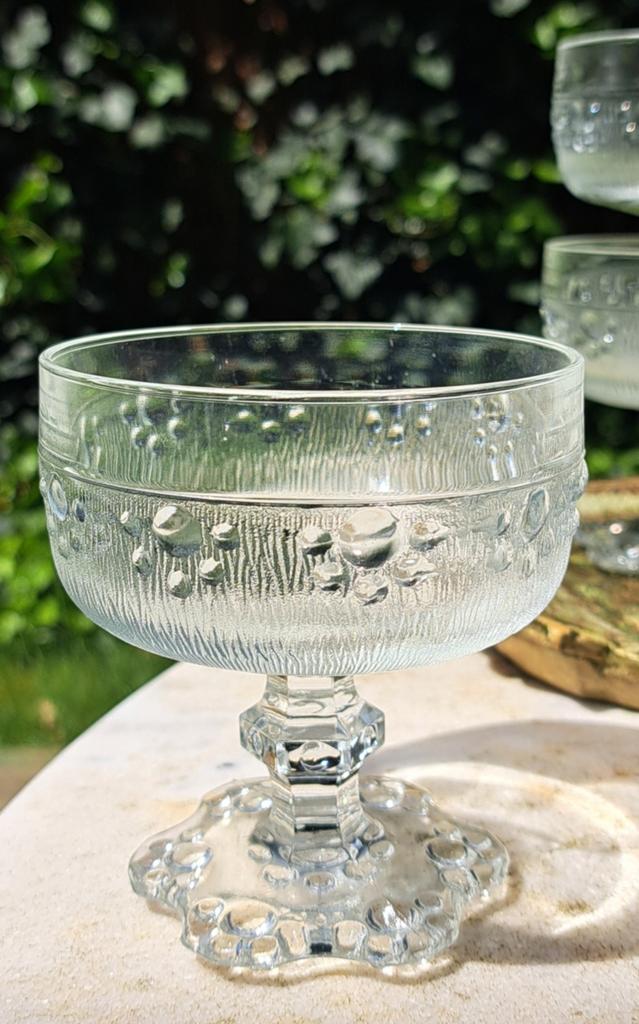 18 vintage Champagne glazen Masserini Barocco dessert ijs, Ophalen of Verzenden