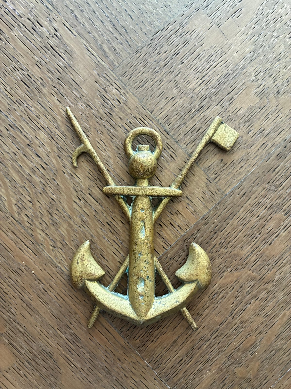 Vintage Messing Anker Decoratie - Maritieme Wanddecoratie, Ophalen
