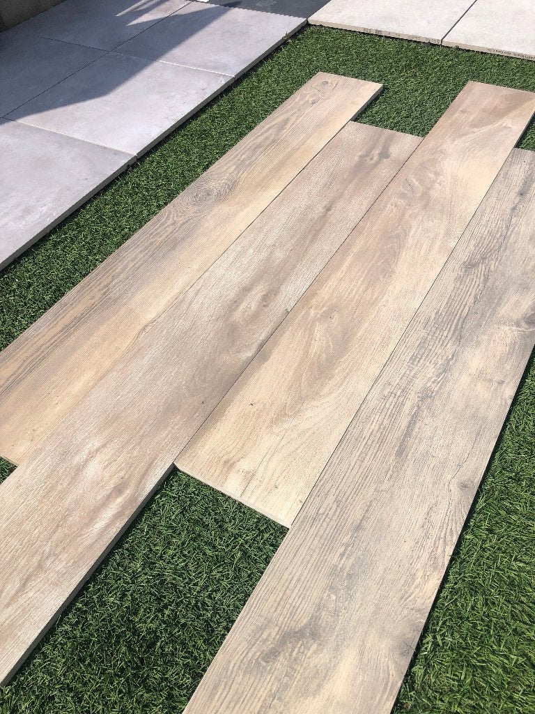 houtlook keramische terrastegels 180x23x2 cm Oak actie, Keramiek, Nieuw, Ophalen of Verzenden, 10 m² of meer
