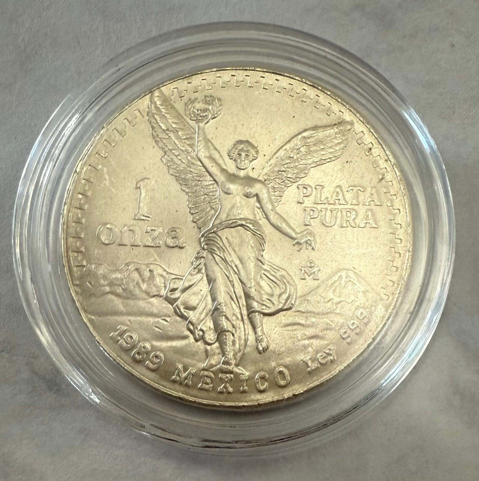1oz 1989 Mexican Libertad / Banco de Mexico - 999 zilver, Ophalen of Verzenden, Noord-Amerika, Losse munt, Zilver