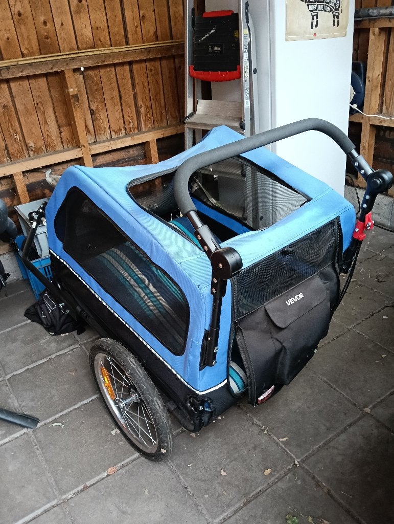 Honden fietskar, Fietsen en Brommers, Fietsaccessoires | Aanhangers en Karren, Ophalen, Gebruikt, Opvouwbaar, 20 tot 40 kg